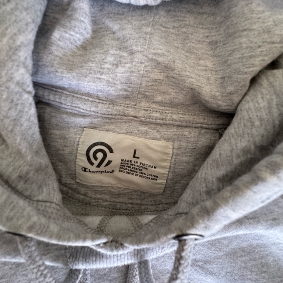 Gray Champion Hoodie size large - Picture 2 of 3